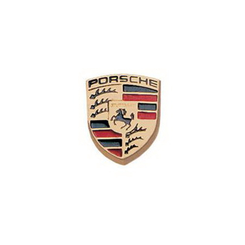 Insigna cu emblema originala Porsche, aurie